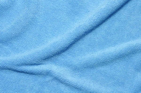 Photo of blue wave microfiber fabric texture — Stock Photo, Image