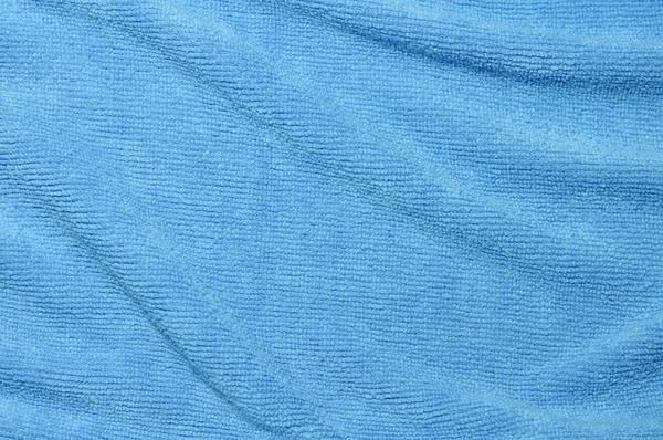 Foto av blå våg microfiber tyg textur — Stockfoto