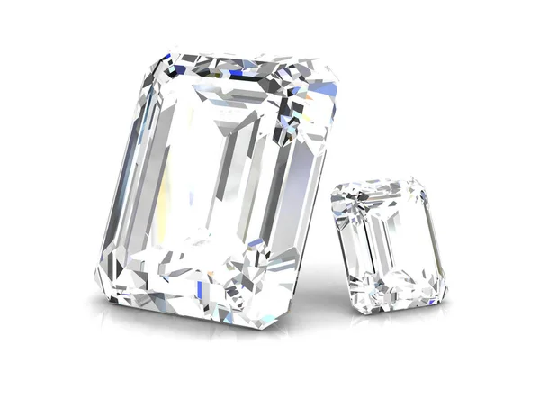 Diamond on a white background , 3D illustration. — Stock Photo, Image