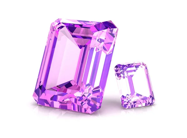 Beautiful gems on a white background , 3D illustration. — Stock Photo, Image