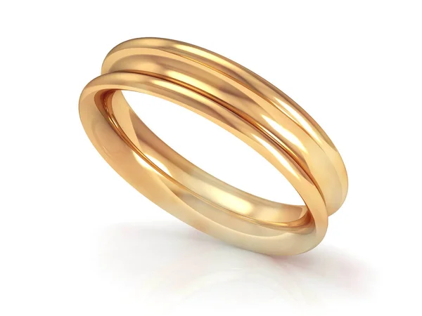Wedding ring . Sign of love. Fashion jewelry .3D rendering — Stock Photo, Image