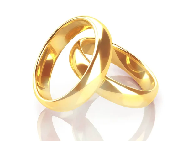 Anillo de boda. Signo de amor. Joyería de moda .3D rendering — Foto de Stock