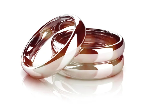 結婚指輪.愛のしるしファッションジュエリー.3Dレンダリング — ストック写真