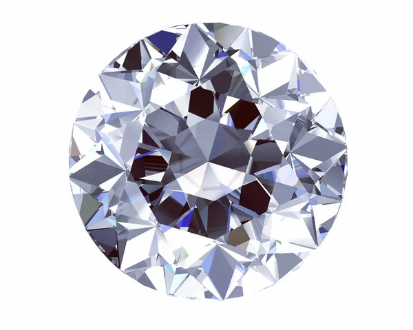 Shiny white diamond illustration .3D rendering.(high resolution — Stock Photo, Image