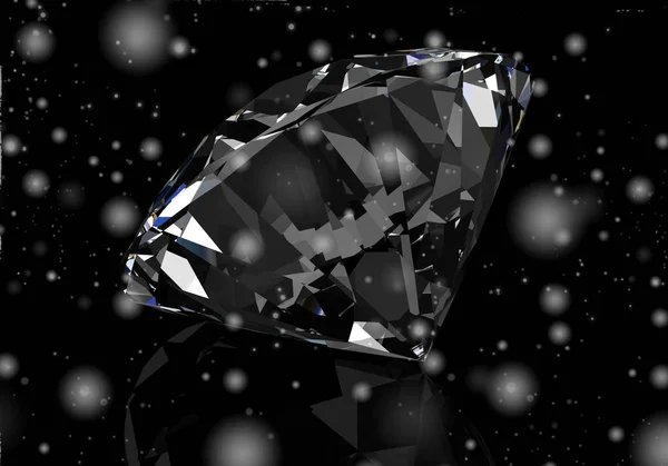 Shiny white diamond illustration .3D rendering.(high resolution — Stock Photo, Image