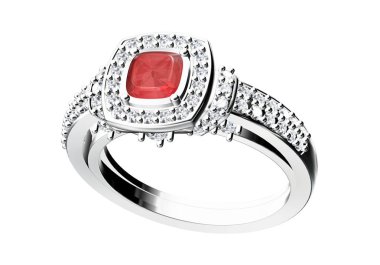 Elması olan alyans. Aşk işareti. Moda takılar. 3D Ren