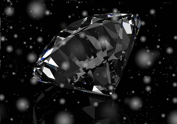 Glanzende witte diamant illustratie. 3D rendering. (hoge resolutie — Stockfoto