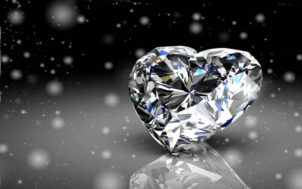 Glänzend weiße Diamant Illustration .3d Rendering. (hohe Auflösung — Stockfoto