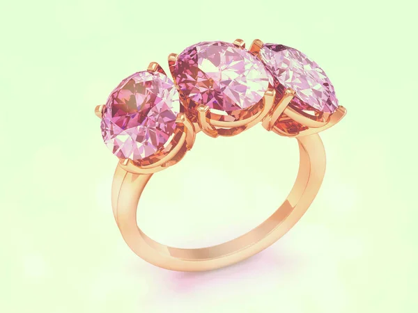 Cincin pernikahan dengan berlian. Tanda cinta. Perhiasan fashion .3D ren — Stok Foto