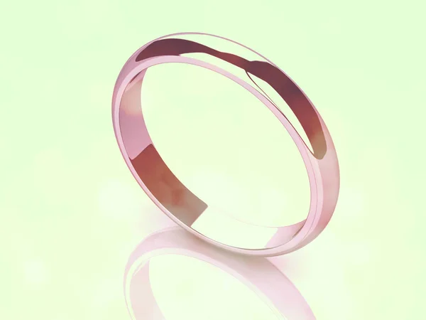 Trouwring. Teken van liefde. Mode sieraden. 3D rendering — Stockfoto