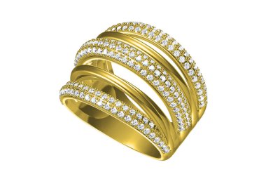 Elması olan alyans. Aşk işareti. Moda takılar. 3D Ren