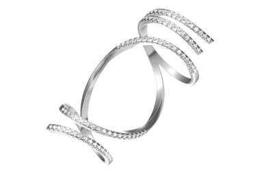 Elması olan alyans. Aşk işareti. Moda takılar. 3D Ren