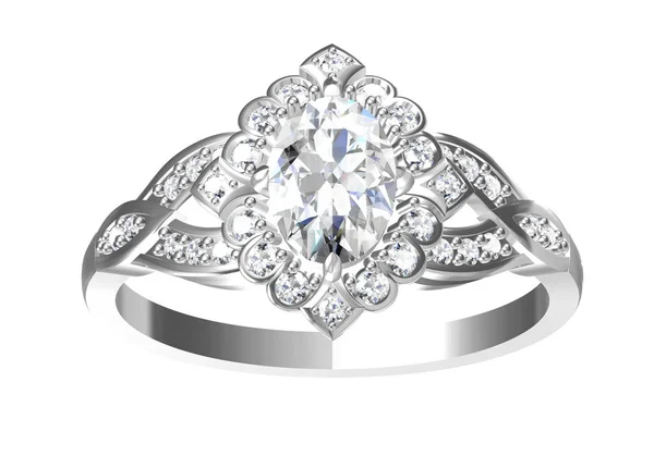 ダイヤモンドの結婚指輪愛のしるしファッションジュエリー.3dレン — ストック写真