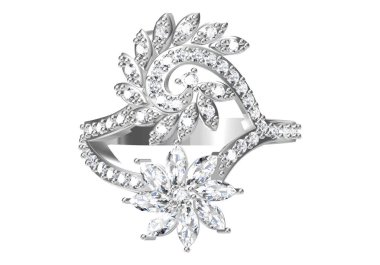 Beyaz arkaplandaki alyans 3D oluşturma