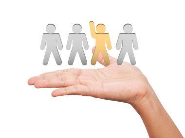 Etkili, fikir lideri, takım lideri, CEO, piyasa lideri, ve başka bir işletme öncüsü kavramları.
