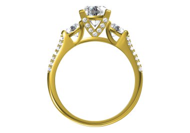 Beyaz arka planda güzel küpeler. 3B Hazırlama.