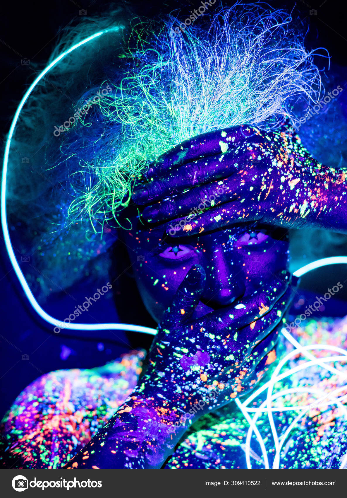 Body Art UV Fluorescent Paint -   Fluorescent paint, Body art, Painting