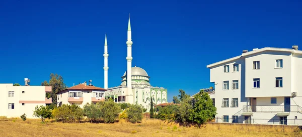 Panoramautsikt Över Små Vackra Moskén Side Fatih Cami Side Antalya — Stockfoto