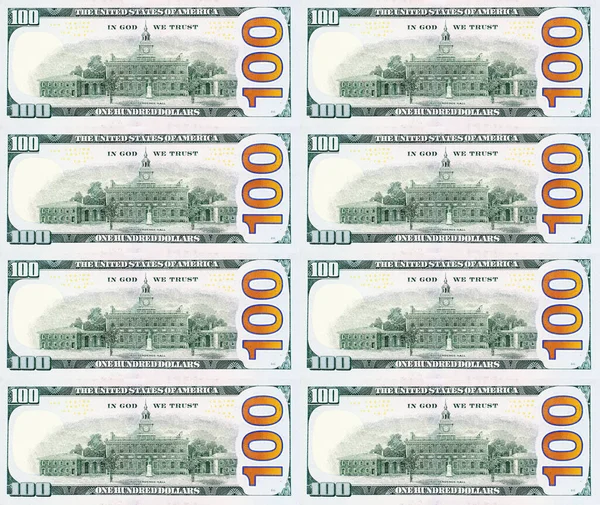 Απρόσκοπτη Μοτίβο Χαρτονομίσματα Των Εκατό Δολαρίων — Φωτογραφία Αρχείου