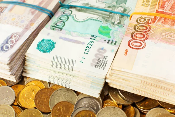 Rus Rublesi - yığınla para ve para