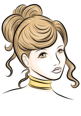 Genç bir kadının çizimi