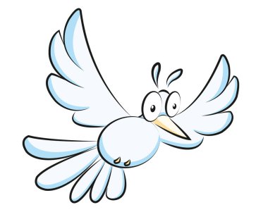 Komik bir kuşun çizimi