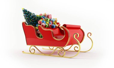 Noel Baba kızağının 3D görüntüsü