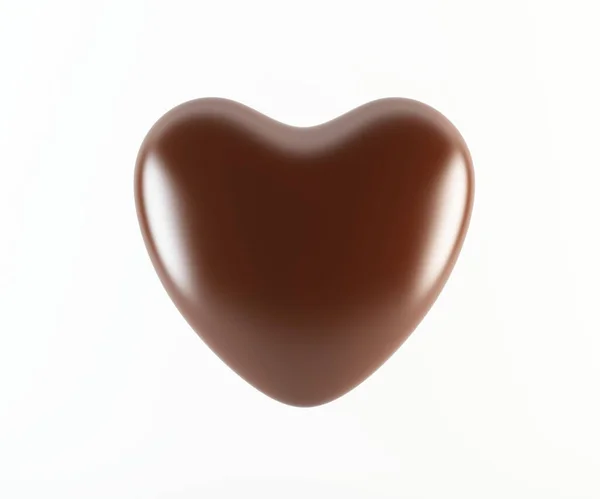 Rendering Chocolate Heart — Stock Photo, Image