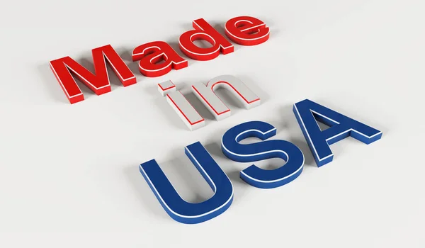 Renderowanie Znaku Made Usa — Zdjęcie stockowe