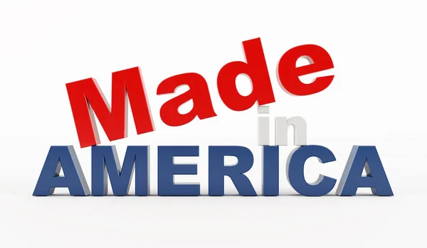 Vykreslení Značky Made America — Stock fotografie