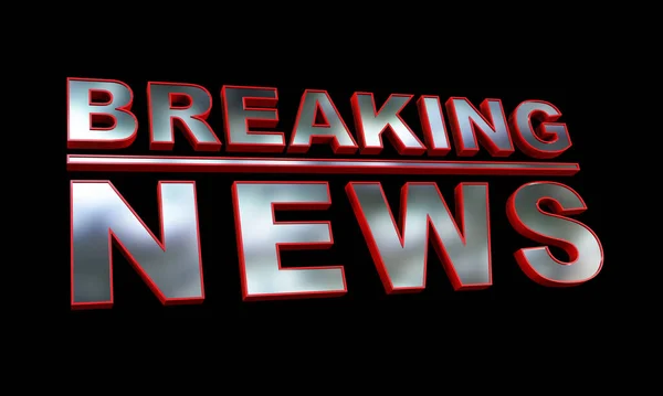 Render Generic Breaking News Broadcasting Graphics — Stock Photo, Image