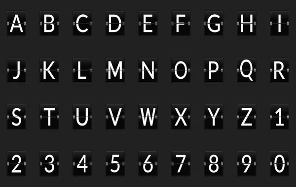 Yüksek Çözünürlüklü Alfabe Çevirmeli Harfleri Dan Dan Rakamlarla Çevirin — Stok fotoğraf