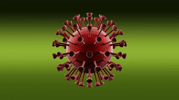 コロナウイルスCovid 2019 Nconvウイルスは世界的なパンデミックを引き起こします マクロクローズアップ3Dレンダリング — ストック写真