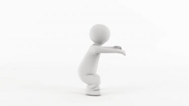 3 boyutlu karakter animasyonu - 3 boyutlu karakter animasyonu - John Dough karakteri, egzersiz animasyonu