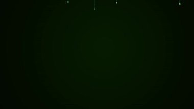 Matris etkisi kodu ekrandan aşağı akıyor. İkili matris efekt kodunun 3d görüntüleyicisi