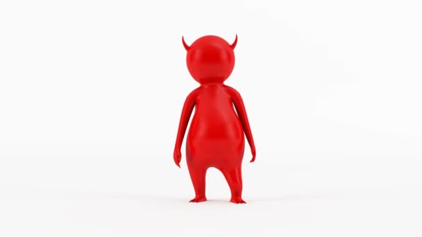 Personnage Petit Diable Rouge Animation Personnage Personnage Petit Diable Rouge — Video