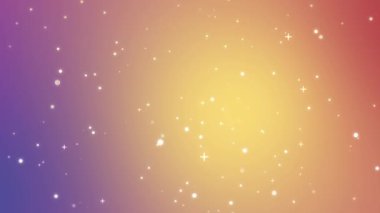 Soyut arkaplan animasyonu. Renkli arkaplanda parlayan 4K 3D ışık parçacıkları