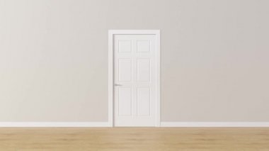 Cennete açılan kapı. 4k 3 boyutlu bir animasyon. Kapı açılıyor ve güneş ışığı parlıyor.