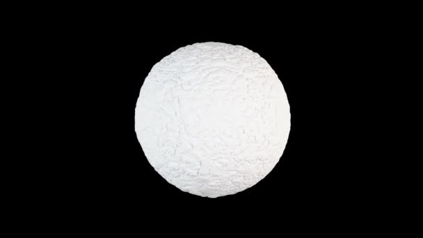 Sneeuwbal Aarde Weergave Simulatie Van Een Sneeuwbal Aarde Met Smeltend — Stockvideo