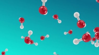 Su molekülleri. Su moleküllerinin 4k 3D animasyonu