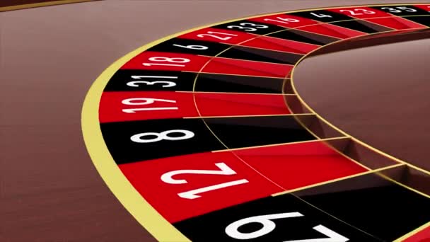 Casino Roulette Rad Animation Eines Casino Roulette Rades — Stockvideo
