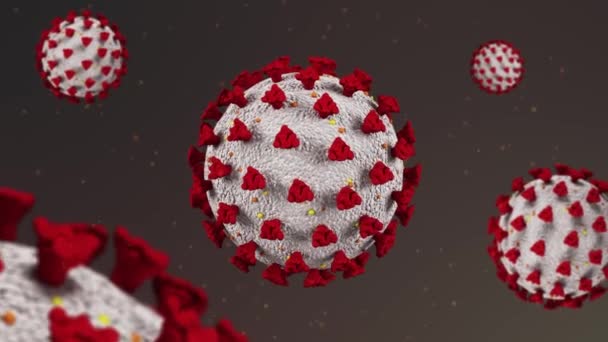 Coronavirus Covid Eller 2019 Ncov Det Nya Koronaviruskonceptet Som Ligger — Stockvideo