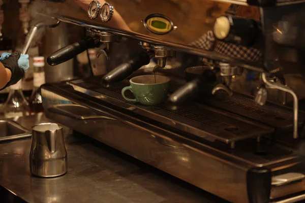 Espresso coffee machine in cafe shop