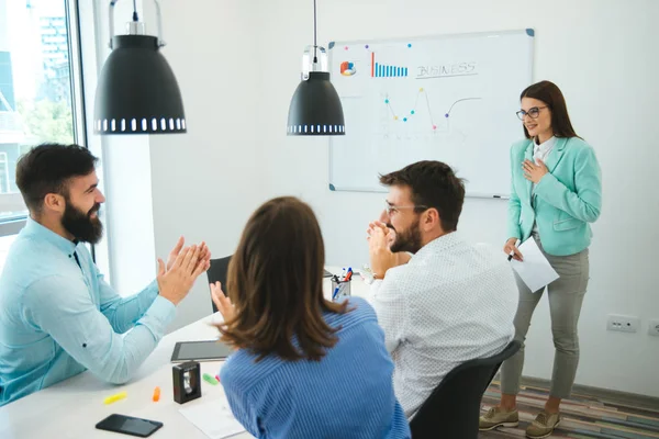 young smart business people at meeting in the office