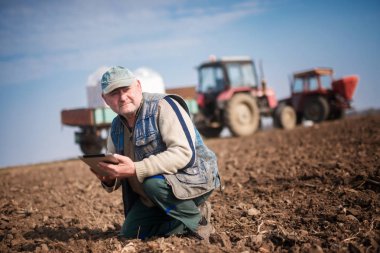 Çerçeveciye çalışma alanında onun tablet üzerinde denetler.