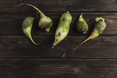 Çirkin sebze yeşil turp