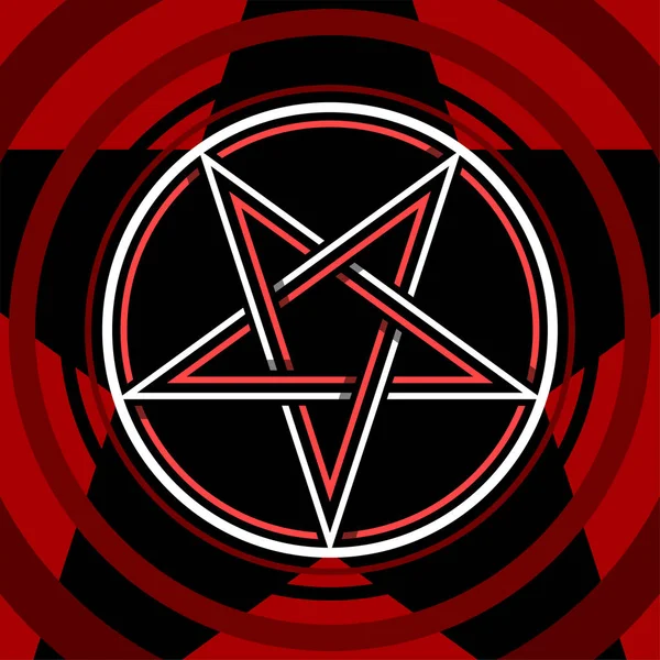 Pentagramme isolé vecteur occultisme symbole étoile en cercle — Image vectorielle