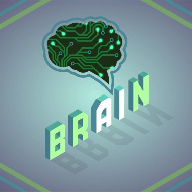 Yapay zeka vektör çizim devre kartı üzerindeki karanlık