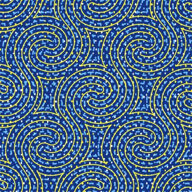 Psychedelic hipnotik girdap labirent sorunsuz vektör desen