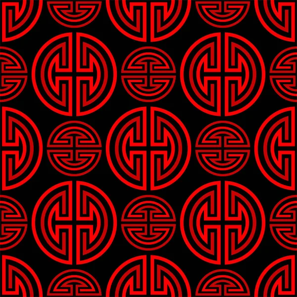 Pola vektor Cina merah tradisional Oriental - Stok Vektor